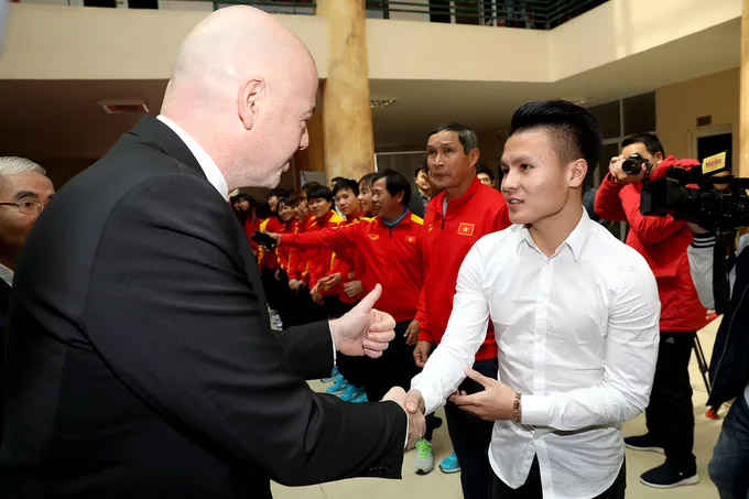 Chủ tịch FIFA gửi thư chúc mừng bóng đá Việt Nam